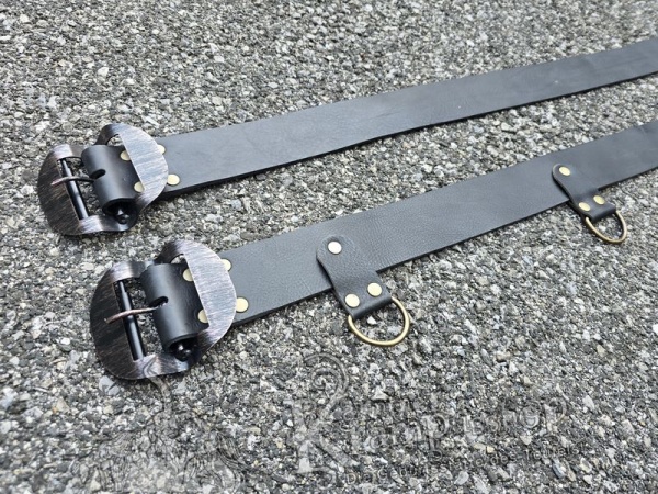 Schwarzer Krampusgürtel 6cm BREIT