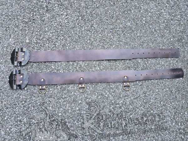 Antikbrauner Krampusgürtel 8cm BREIT