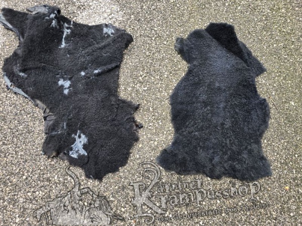 Lammfelle Kurz Schwarz Gefärbt