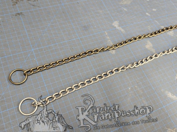Gliederkette in Messing oder Altsilber