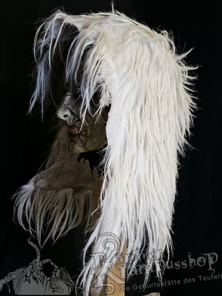 Langhaar Kopffell WEISS