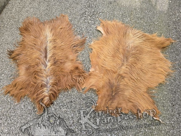 Ziegenfelle Langhaar Fuchsbraun