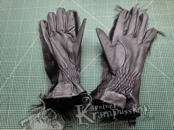 Fell Handschuhe Schwarz