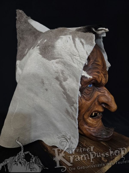 Spitzkaputze Grau Ledrig SPITZ nach OBEN