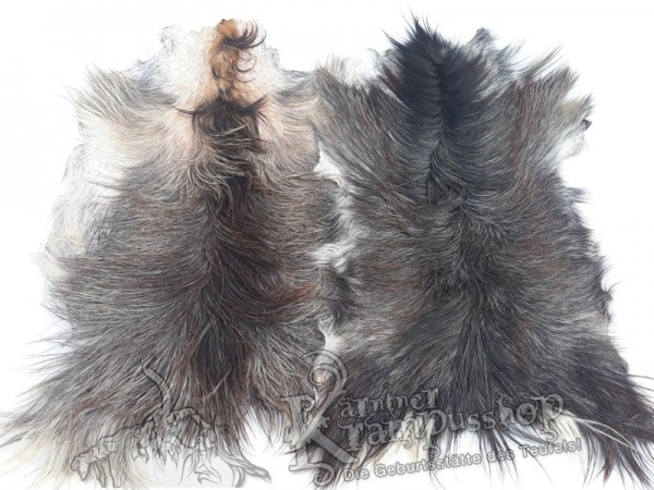 Ziegenfelle Langhaar Grau