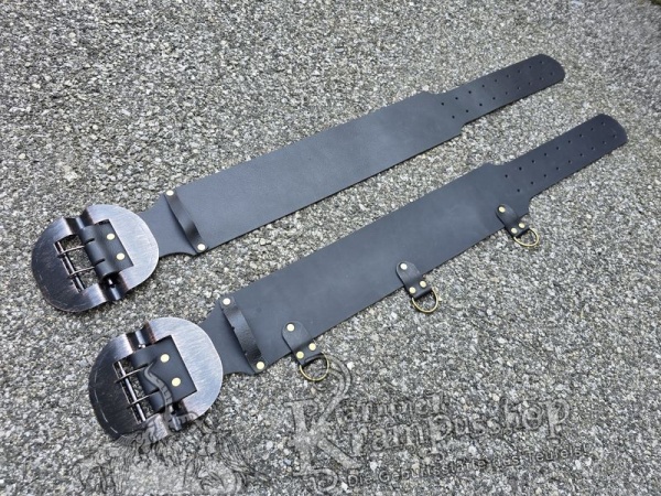 Schwarzer Krampusgürtel 13cm BREIT