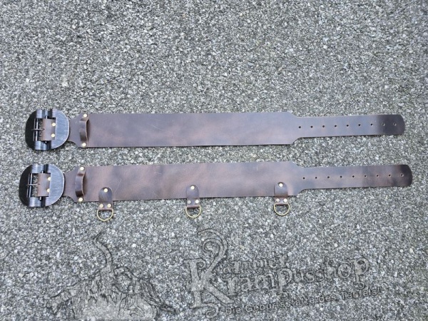 Antikbrauner Krampusgürtel 11cm BREIT