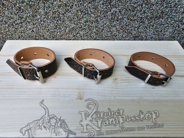 Lederriemen und Schlaufen Lederfarbe Chrunch