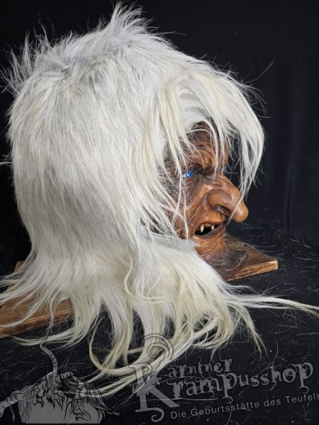 Langhaar Kopffell WEISS