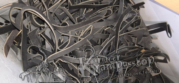 Lederreste Gürtelleder Farbe SCHWARZ