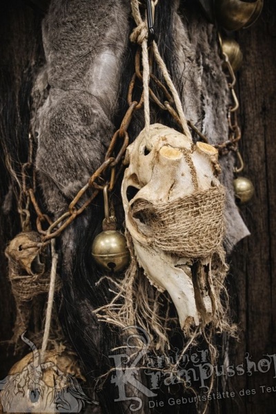 Urige Knochenschädel mit Karabiner