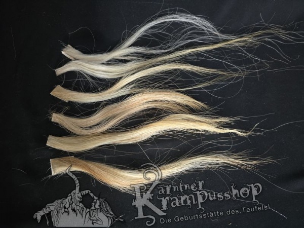 Zugeschnittene Pferdeschweif Strähnen Weiss