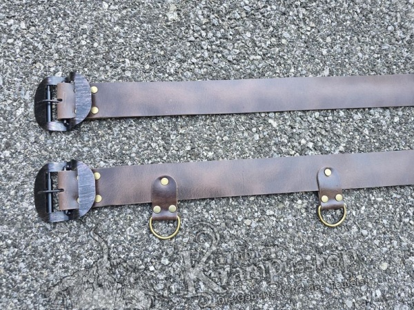 Antikbrauner Krampusgürtel 6cm BREIT