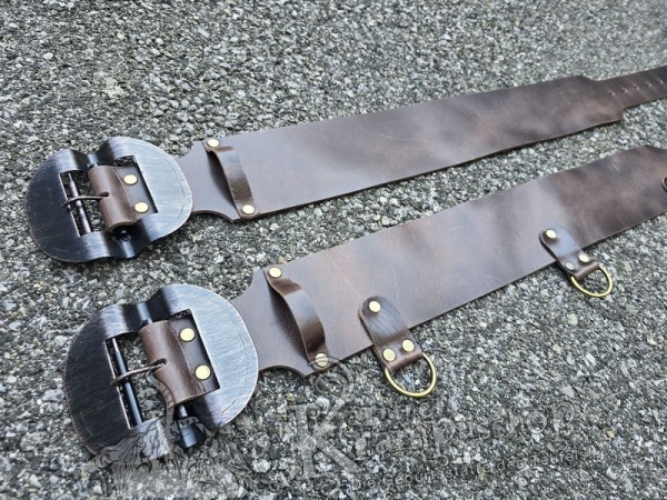 Antikbrauner Krampusgürtel 11cm BREIT