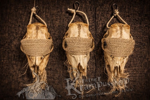 Urige Knochenschädel mit Karabiner