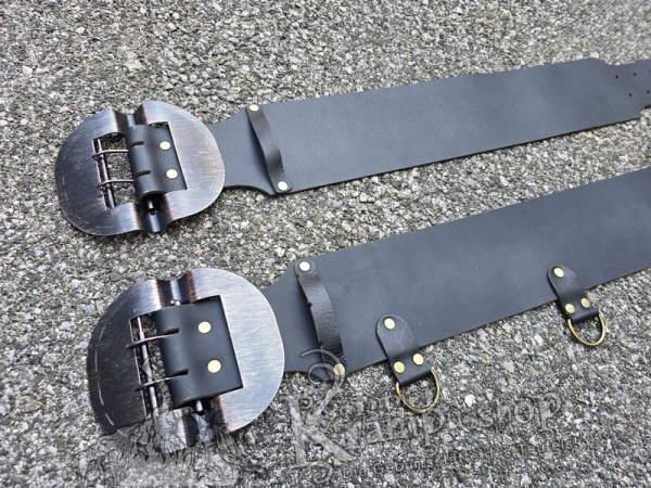 Schwarzer Krampusgürtel 13cm BREIT