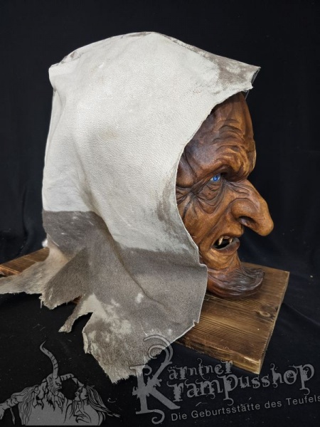 Kopffell Genäht Grau Ledrig