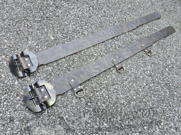 Brauner Krampusgürtel 8cm BREIT