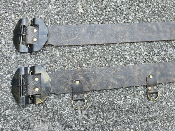 Brauner Krampusgürtel 8cm BREIT