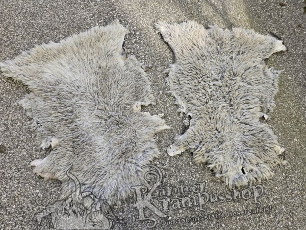 Schaffelle Kurzhaar Weiss Abgeschwärzt (Grau)