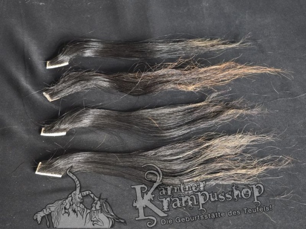 Zugeschnittene Pferdeschweif Strähnen Naturschwarz