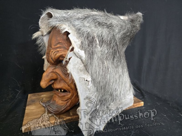 Kaputze GRAU Rassiert SPITZ nach HINTEN