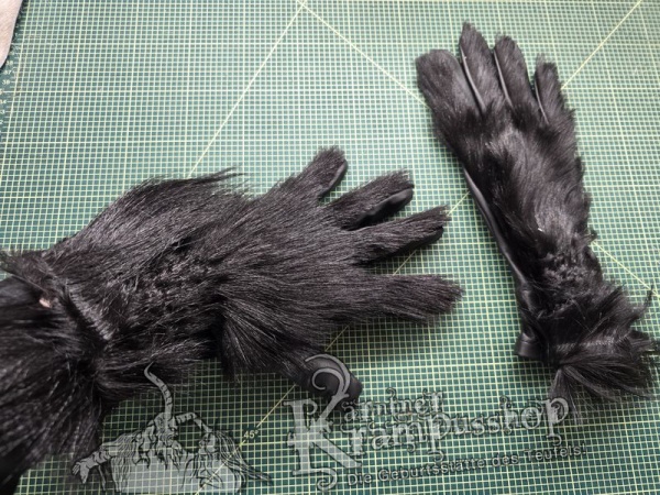 Fell Handschuhe Schwarz