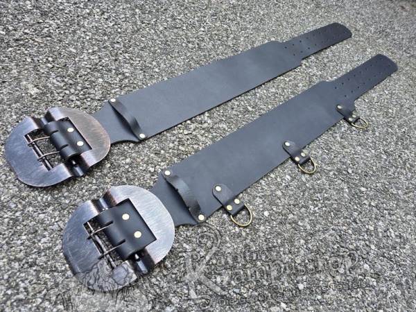 Schwarzer Krampusgürtel 13cm BREIT