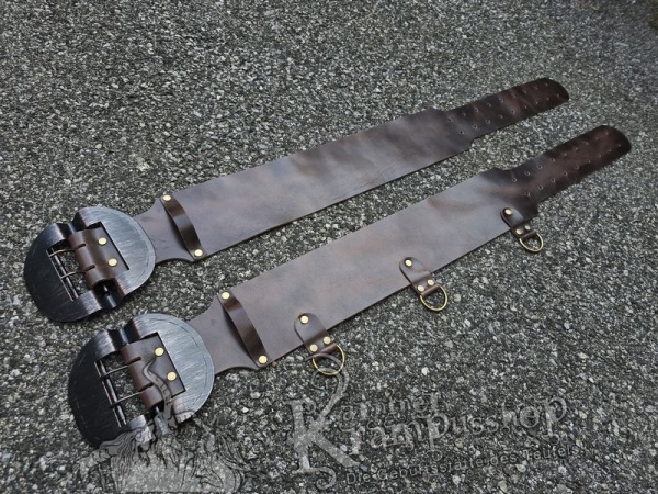 Antikbrauner Krampusgürtel 13cm BREIT