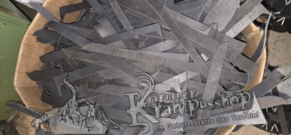 Lederreste Gürtelleder Farbe ANTRAZIT