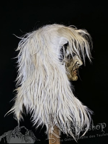 Langhaar Kopffell WEISS