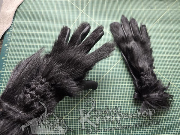 Fell Handschuhe Schwarz