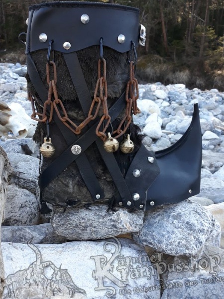Krampusstiefel mit Spitzen Schwarz