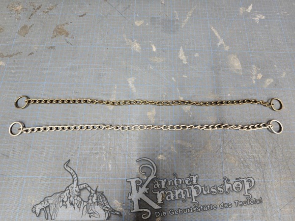 Gliederkette in Messing oder Altsilber