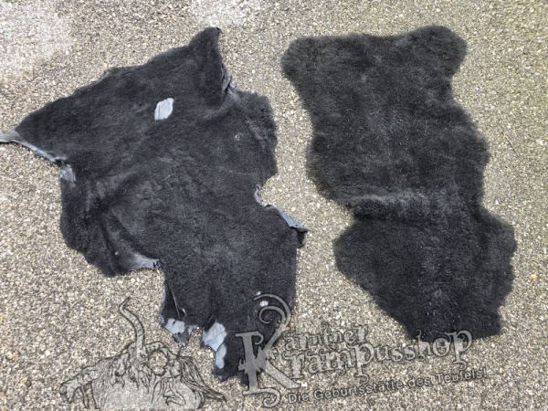 Lammfelle Kurz Schwarz Gefärbt