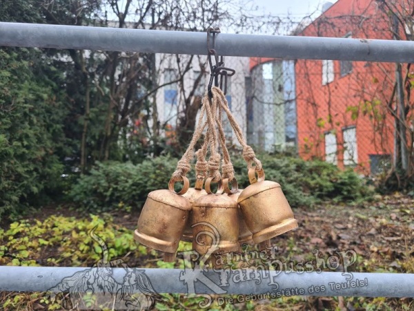 Urige Rohrglocke Antik am Strick Abverkauf