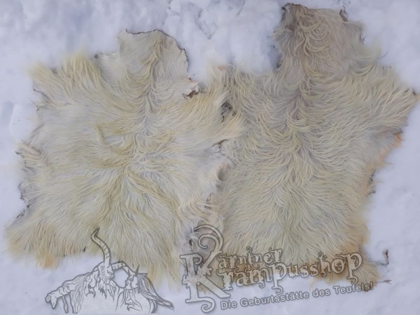 Ziegenfelle Langhaar Weiss
