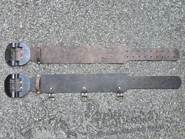Brauner Krampusgürtel 13cm BREIT