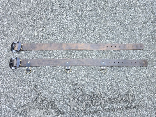 Brauner Krampusgürtel 6cm BREIT