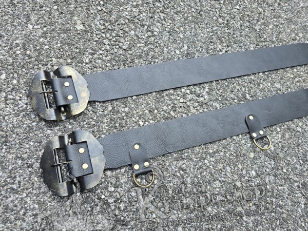 Schwarzer Krampusgürtel 8cm BREIT