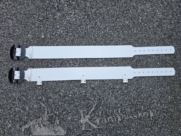 Polarweisser Krampusgürtel 11cm BREIT SONDEREDITION