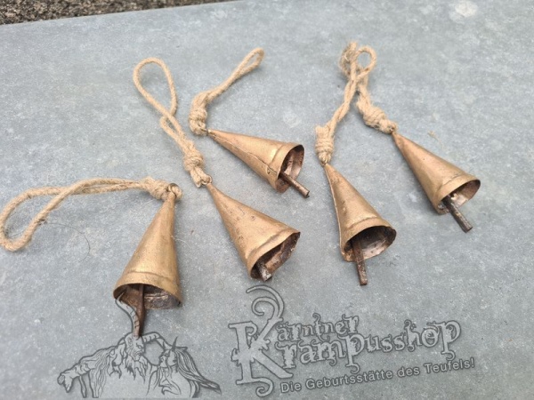 Urige Trompetenglocke Antik am Strick Abverkauf