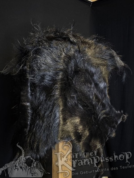 Kopffell Genäht Schwarz Gefärbt KURZHAAR Kaputzenschnitt