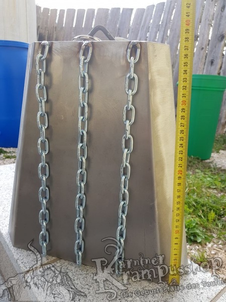 Balken-Trichterglocke Gross Blank mit Kette