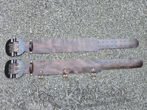 Antikbrauner Krampusgürtel 13cm BREIT