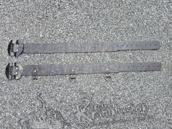 Brauner Krampusgürtel 8cm BREIT