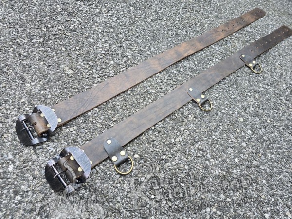 Brauner Krampusgürtel 6cm BREIT