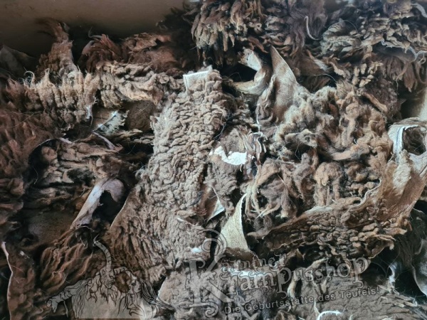 Hellbraune Fell Reste Schaf Heimisch Urig