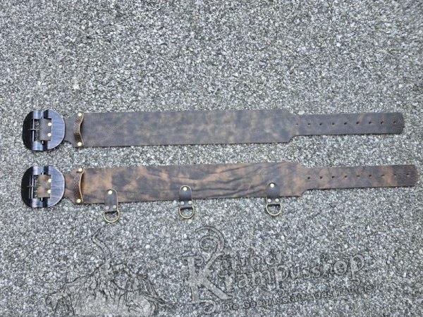 Brauner Krampusgürtel 11cm BREIT