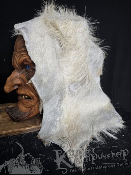 Kopffell Genäht WEISS RASSIERT